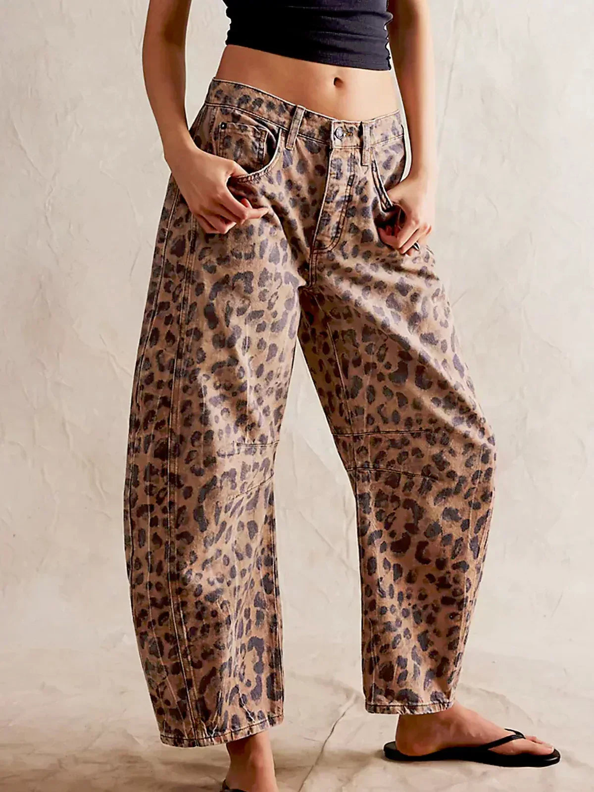 Dames Wide Leg Jeans High Waist Denim