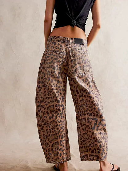 Dames Wide Leg Jeans High Waist Denim