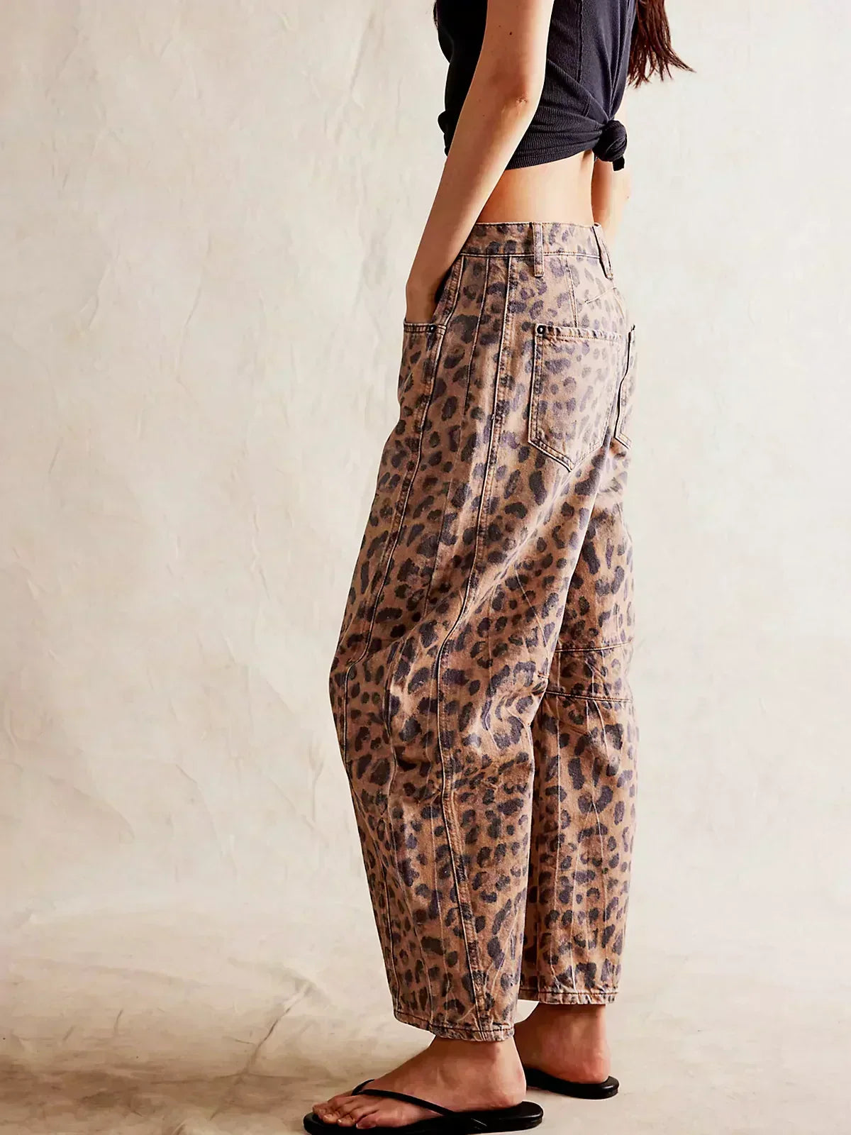 Dames Wide Leg Jeans High Waist Denim