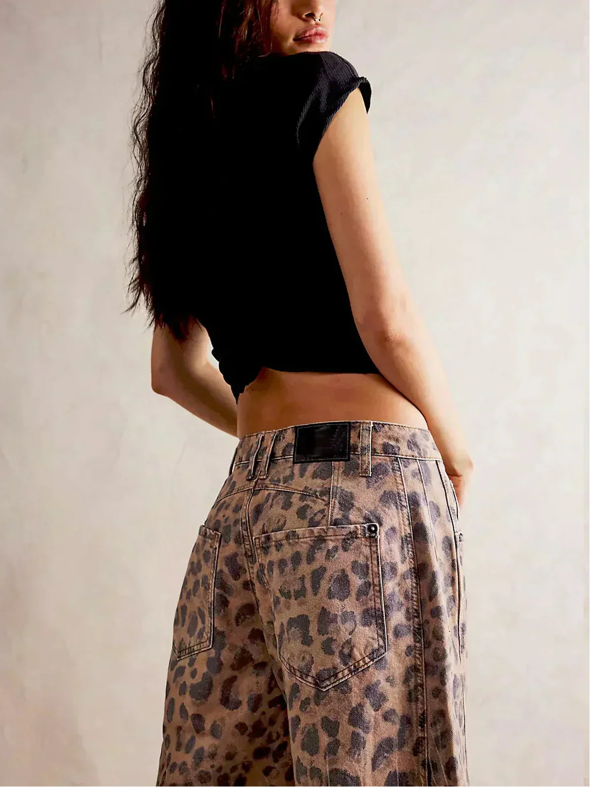 Dames Wide Leg Jeans High Waist Denim