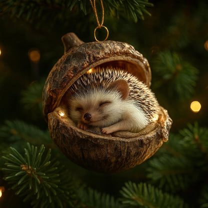 woodland animal acorn christmas tree ornaments