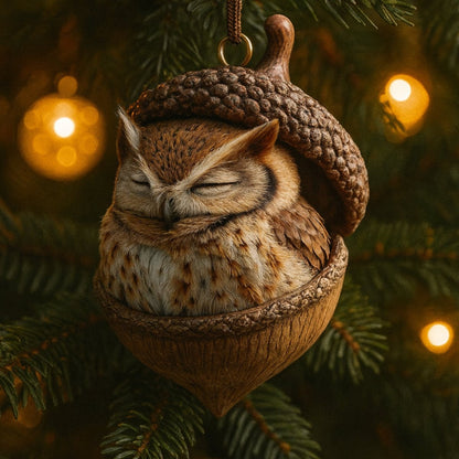 woodland animal acorn christmas tree ornaments