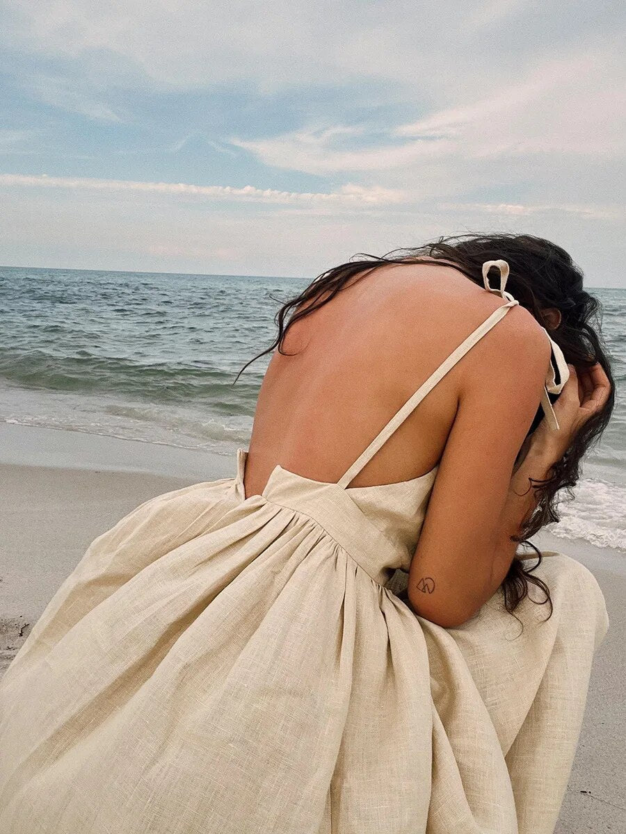 Solène - Linnen Strandjurk
