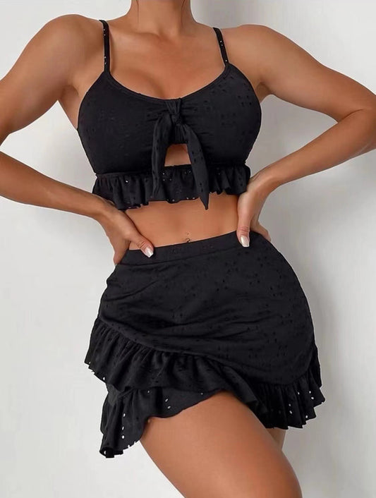 Fiorella - Ruffled Crop Top & Rok Set